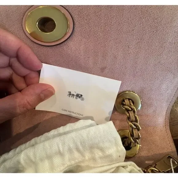 COACH Parker with colorblock quilting and rivets Peony NWT - Picture 9 of 13